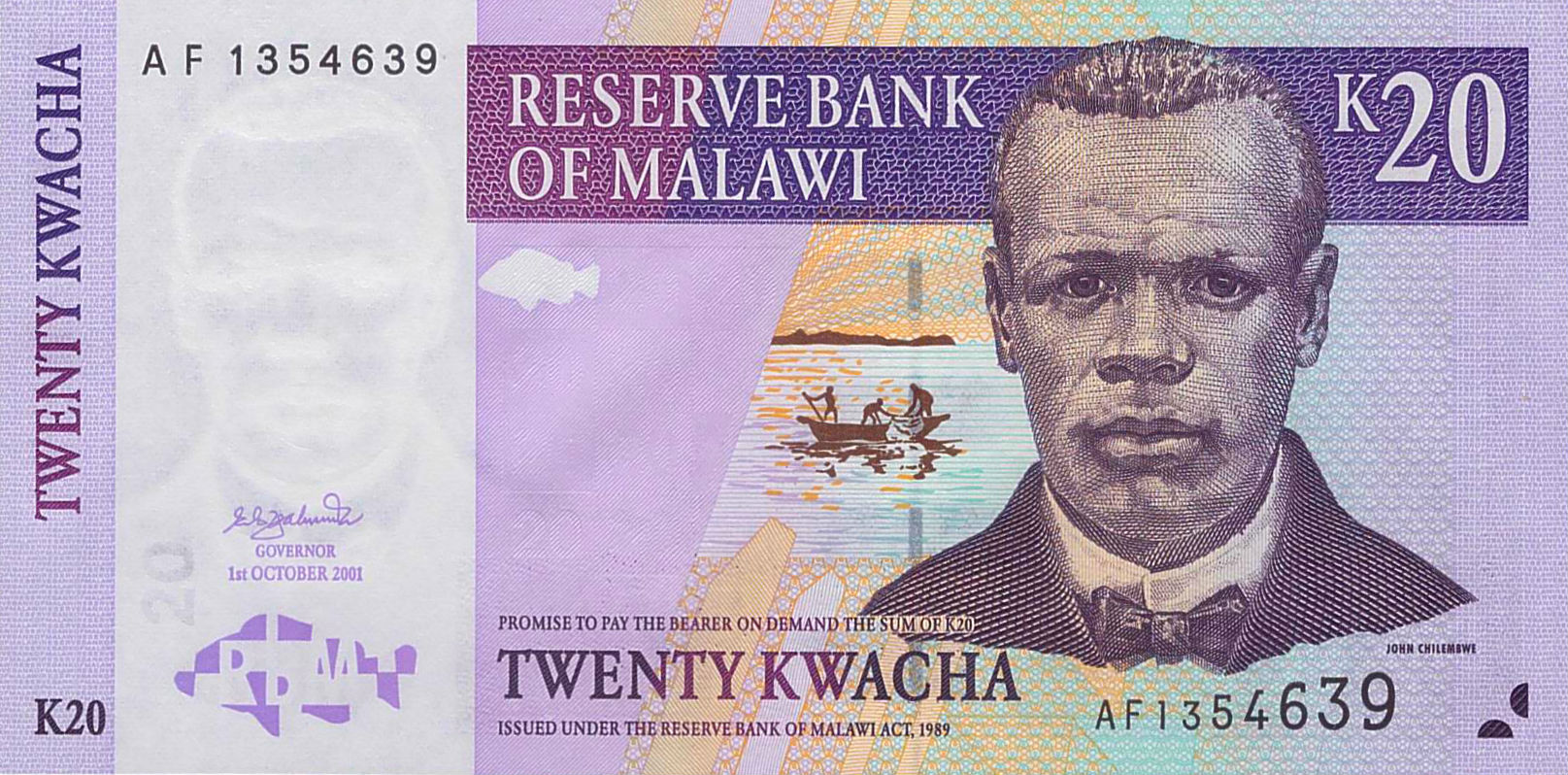Malawi 20 2001 UNC P-44/a
